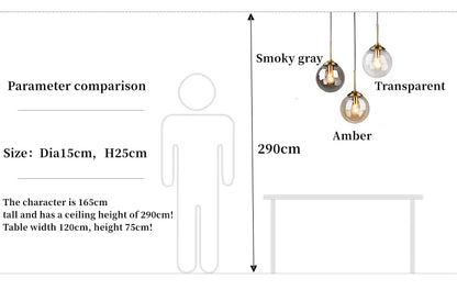 Modern Luxury Metal Chandelier Nordic Creative LED Glass