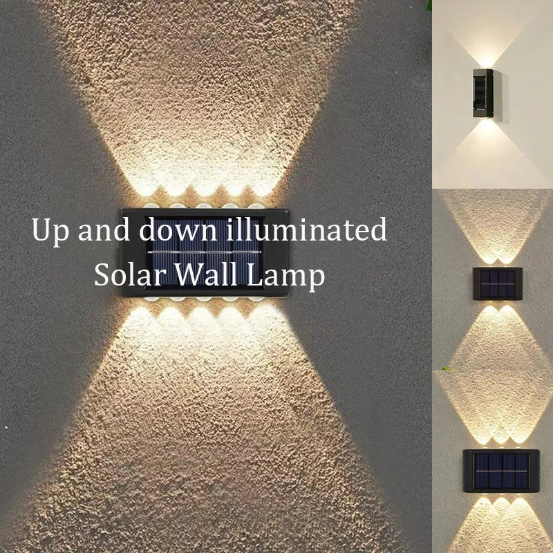 LED Solar Lamp Up and Down Illuminated Solar Wall Light