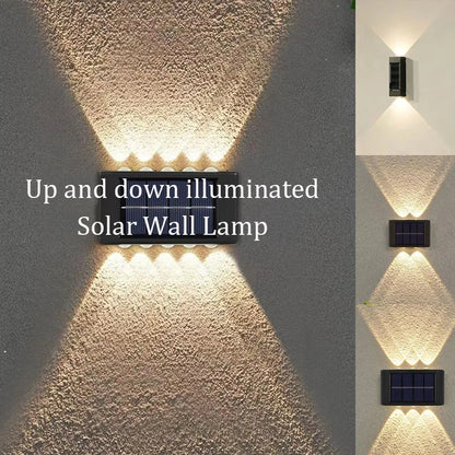 LED Solar Lamp Up and Down Illuminated Solar Wall Light