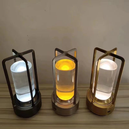Table lamp LED crystal desk lamp Plastic touch night light