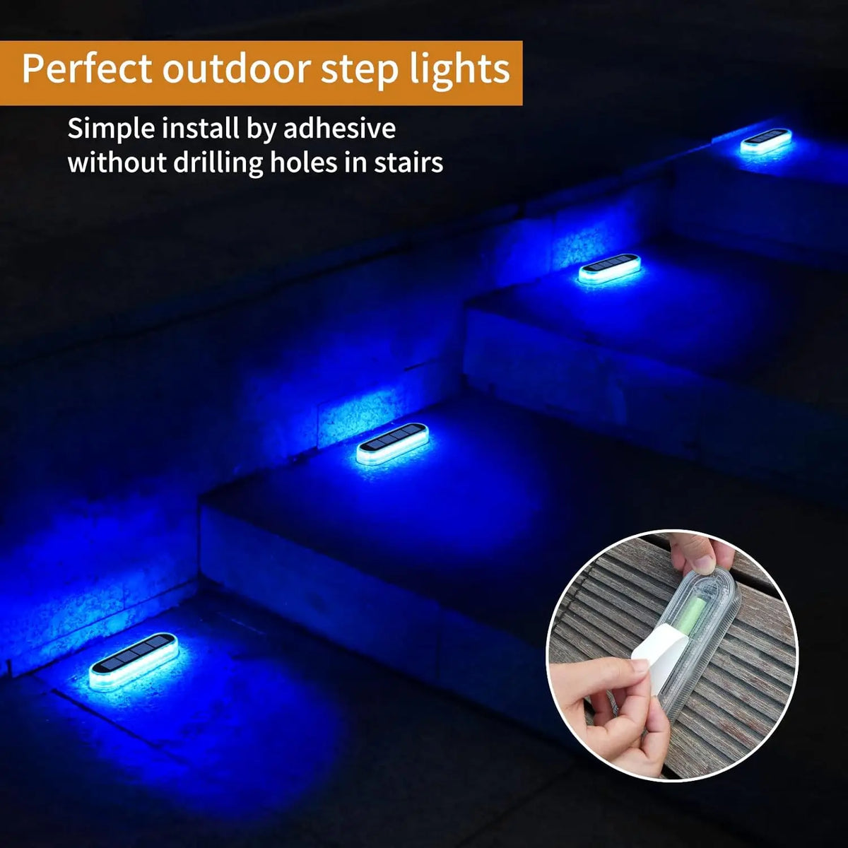 Solar Deck Lights IP68 Waterproof Outdoor Auto On/Off Lighting