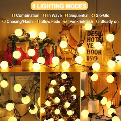 1PC LED Solar Light String Outdoor White Balls Decoration Lights