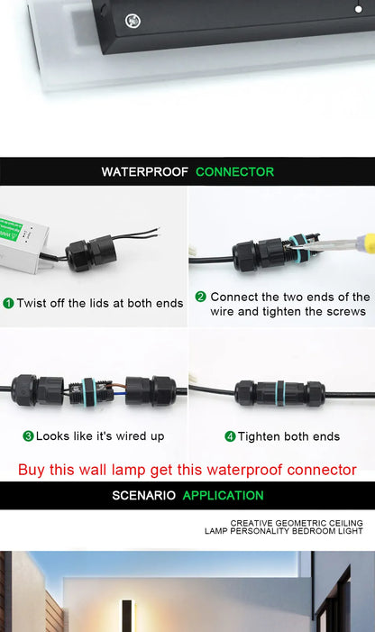 Garden LED Wall Light Remote Dimming Outdoor Lighting