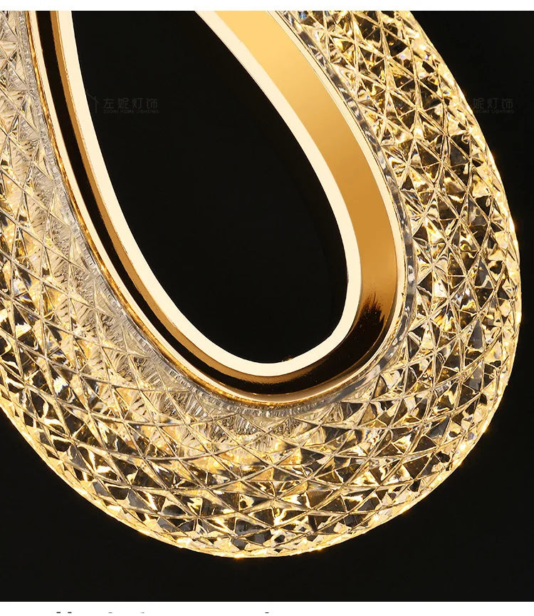 Modern Crystal LED Pendant Lamps Indoor Lighting For Home Decor