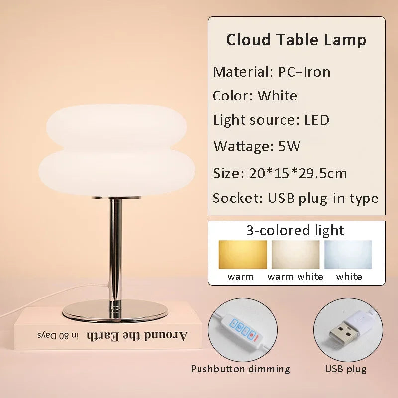 LED Table Lamp Trichromatic Dimming Eye Protection Night Light