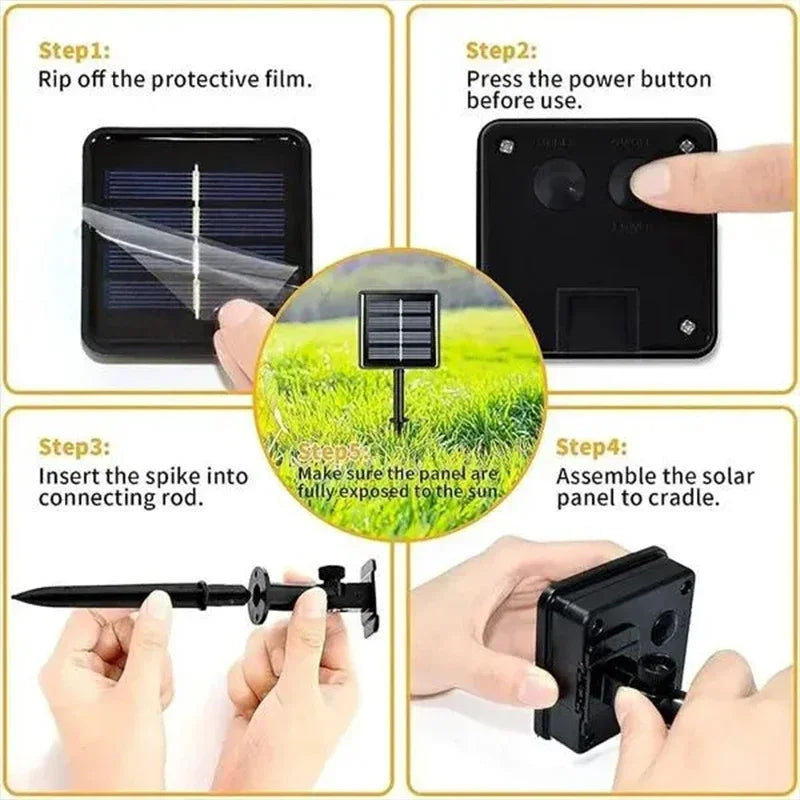 1Pack Outdoor Solar String Lights LED IP65 Waterproof Retro Vintage Bulb