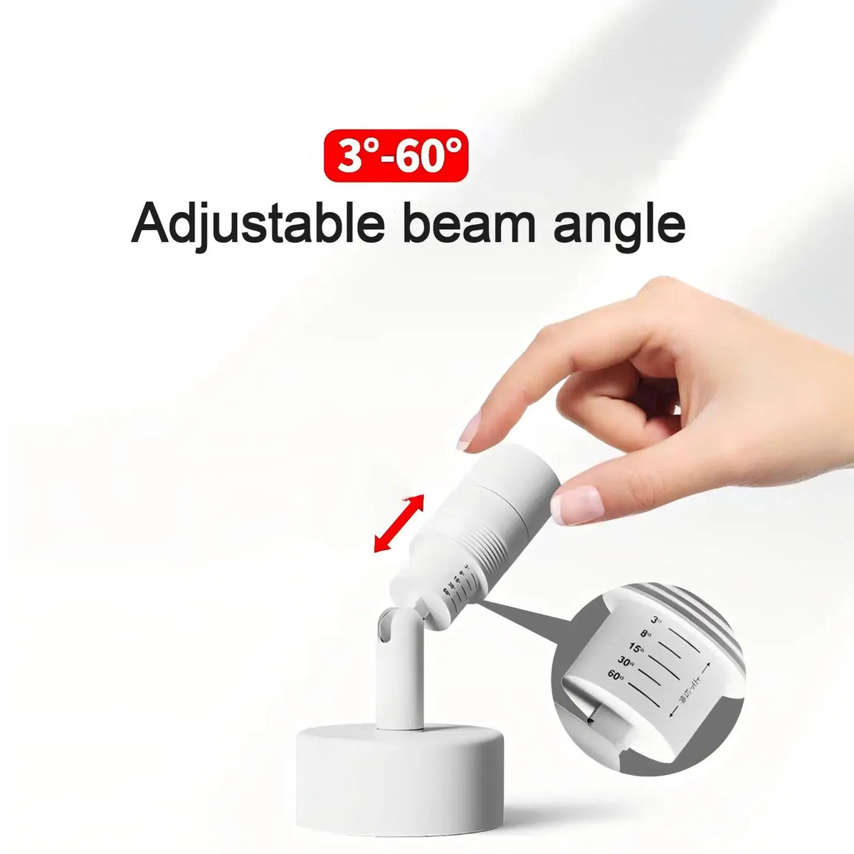 3-60 Degree Adjustable Angle Beam Led Spotlight