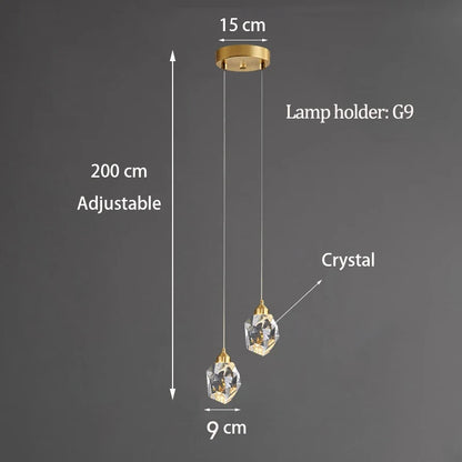 Light Luxury K9 Crystal Small Chandelier Modern And Minimalist