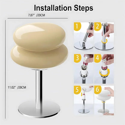 Nordic Bauhaus Macaron Glass LED Desk Lamp Dimming