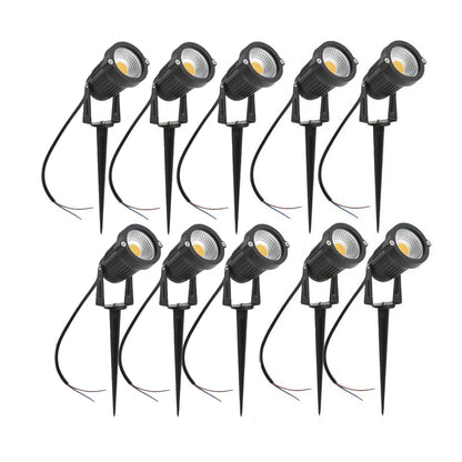 Outdoor Waterproof Spike Garden Path Green Spotlights