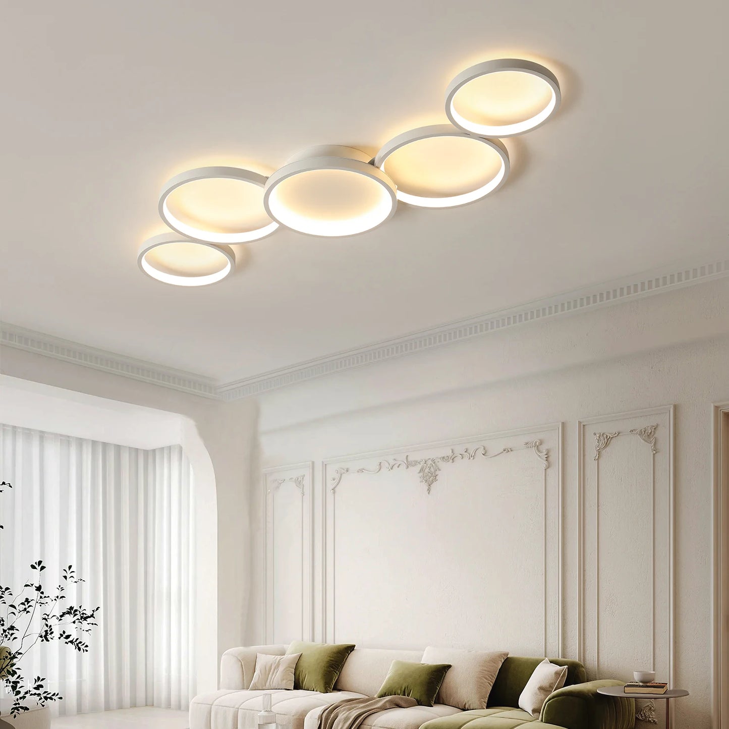 LED Ceiling Light 110v 220v 3 Colors Dimming Modern Lamp