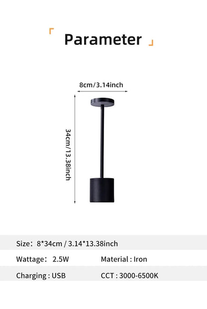 LED Classic Table Lamp USB Rechargeable Night Light