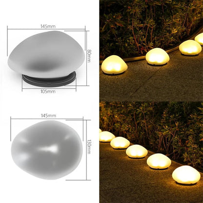 LED Solar Powered Goose Warm Stone Lights Outdoor Decorative