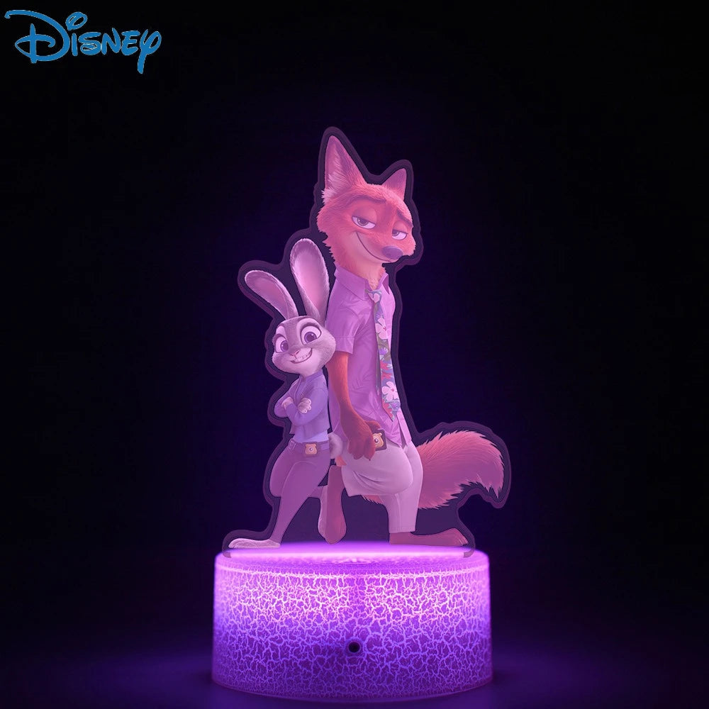 Disney Zootopia 3D night lights around
