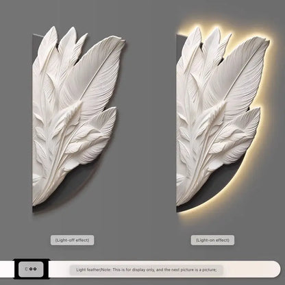 Family Entrance Feather Mural Lamp Modern Lamp