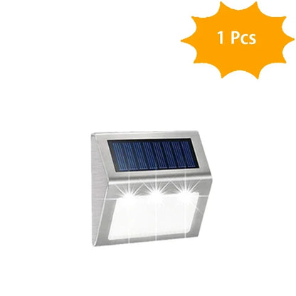 Solar Lights LED Stainless Steel Outdoor Deck Lights Solar