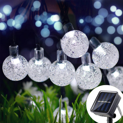 LED Solar-Powered Bubble Ball LED String Light Waterproof Outdoor