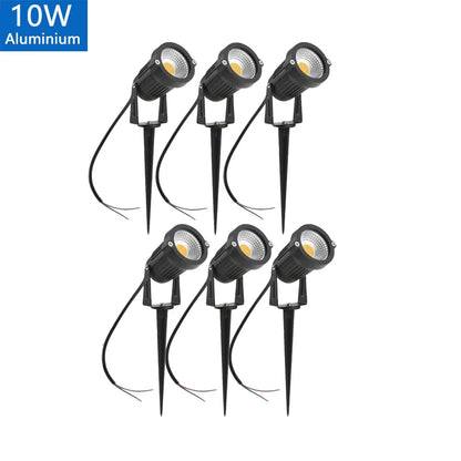 Outdoor Waterproof Spike Garden Path Green Spotlights
