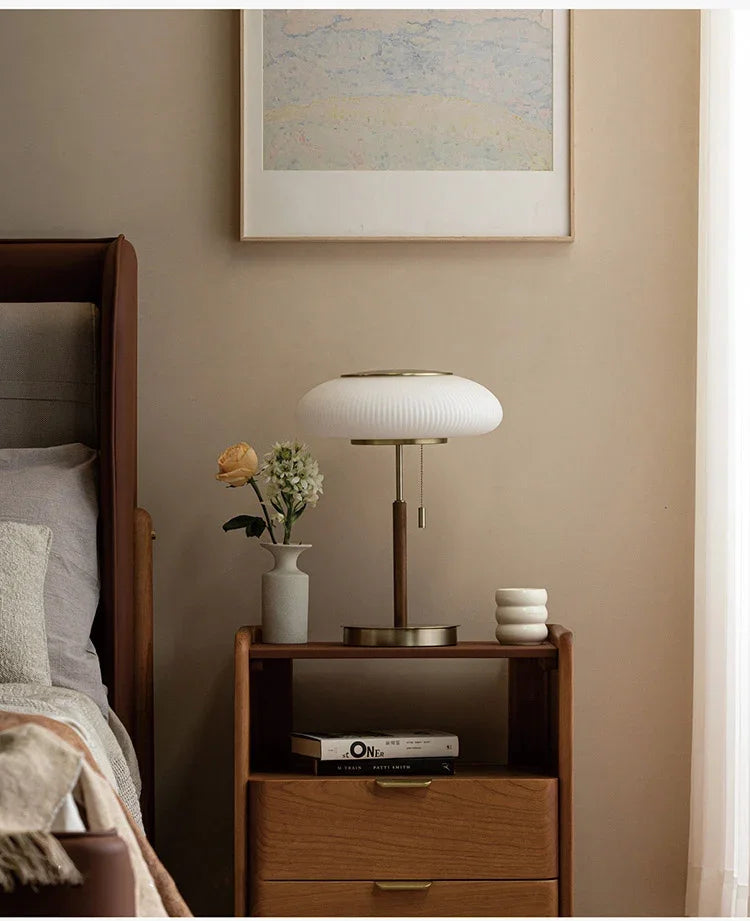 Nordic Vintage Table Lamp Solid Wood Reading Lamp