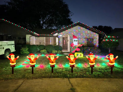 Christmas Santa Claus Pathway Lights Garden Stake Lights