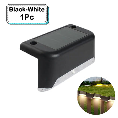 Outdoor Solar Step Lights Warm White LED Waterproof Stair Path Lighting