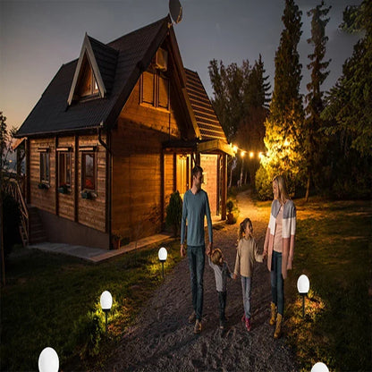 Solar Powered LED Bulb Lamp Energy Light Outdoor Garden