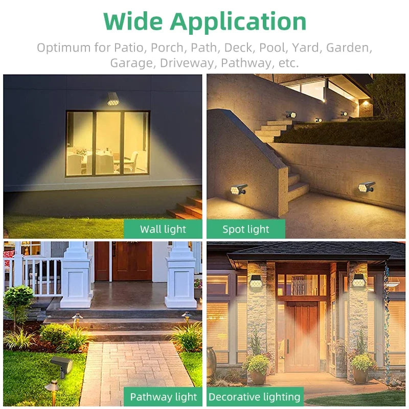 Solar Lights Outdoor  92 LED Solar Spot Lights Outdoor IP67 Waterproof