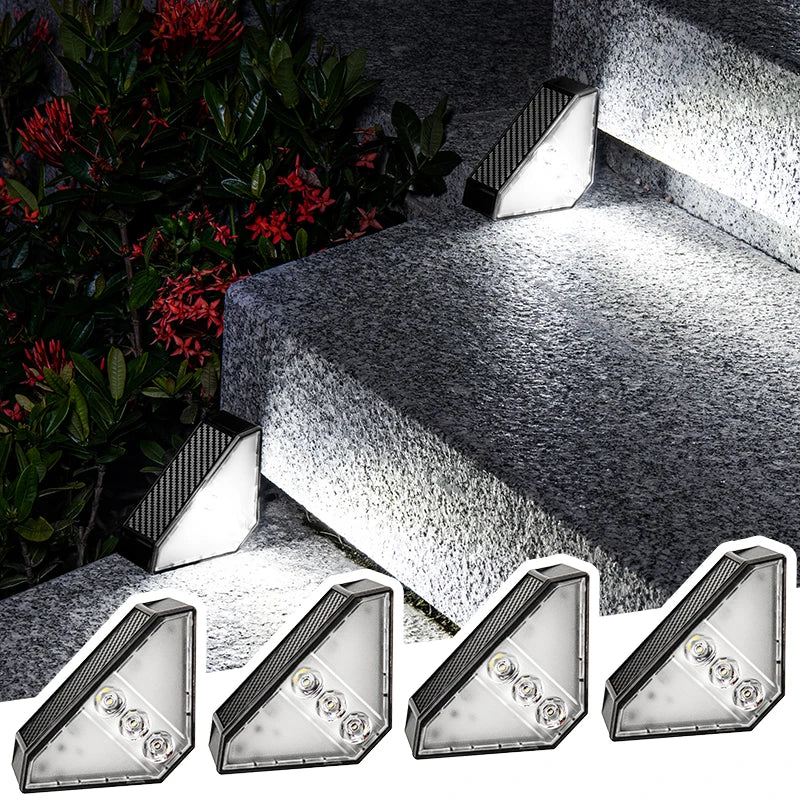 Solar-Powered Step Lights, Outdoor Stair Lights, Step Lights