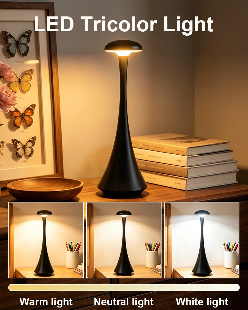 New Mushroom Table Lamp Rechargeable Wireless Touch Lamp