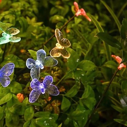 1PC 6-head LED Solar Butterfly Lights Outdoor 2 Modes