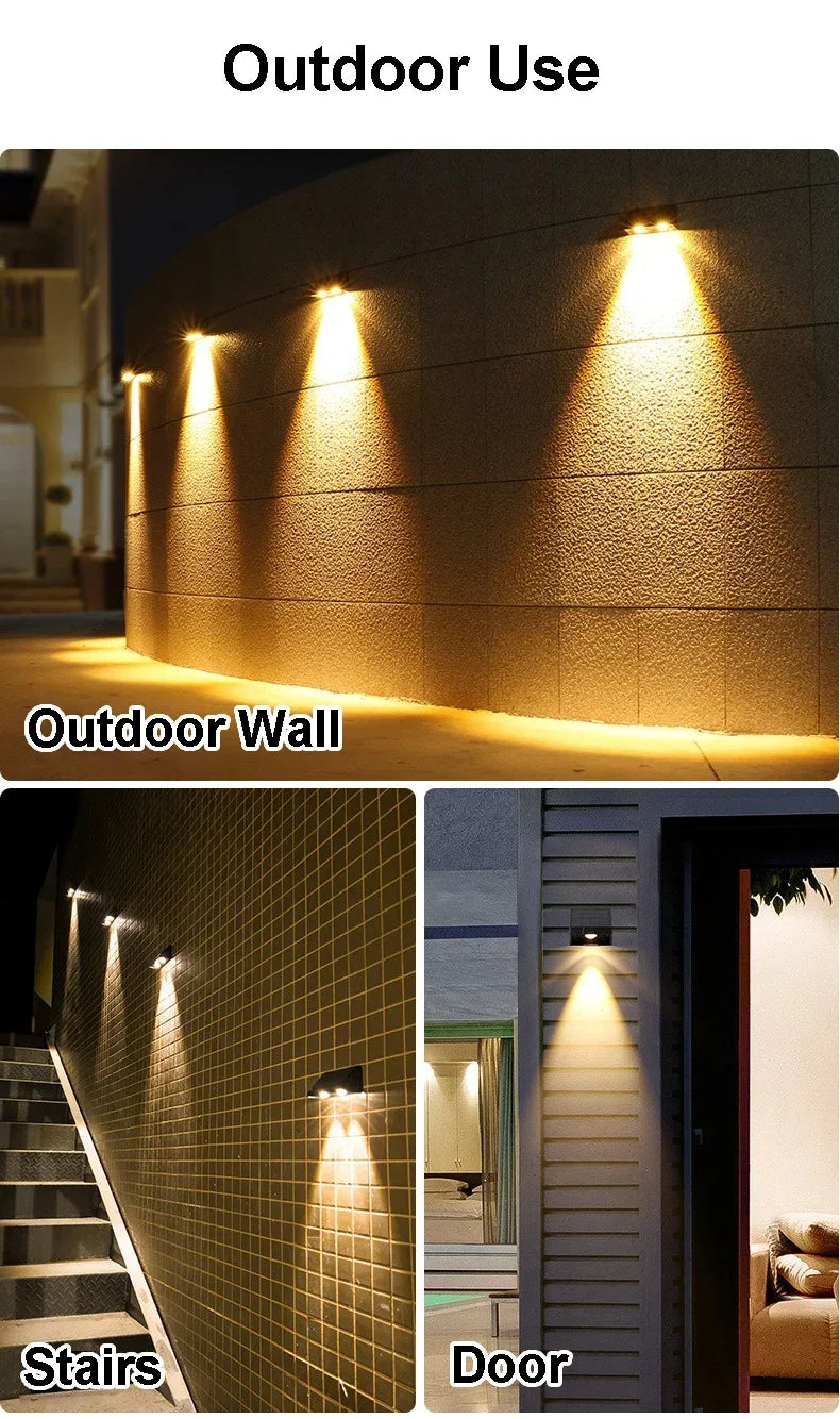 Solar Wall Light Outdoor Porch Lights Illumination LED Lamp