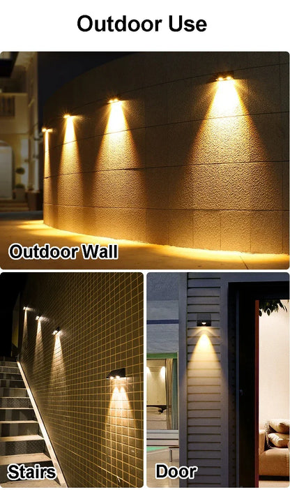 Solar Wall Light Outdoor Porch Lights Illumination LED Lamp