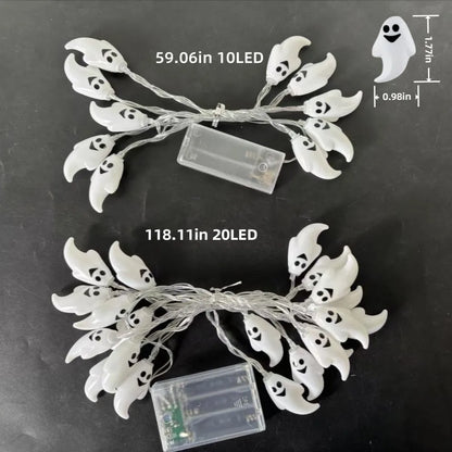 1pc Ghost Pendant for Halloween Decor, Battery Powered