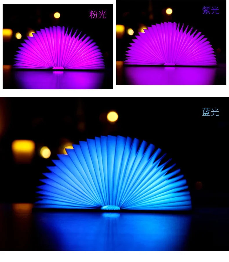 3D Folding Creative LED Night Light RGB Color Table Lamp