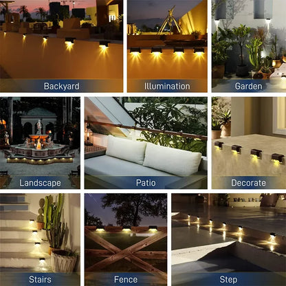 LED Solar Step Lamp Path Stair Outdoor Garden Lights