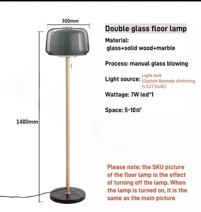 Modern Creative Glass Floor Lamp Simple Sofa Side Decorative