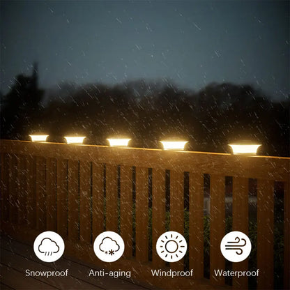 Solar - Powered Outdoor Pillar Lights with Auto On/Off, LED