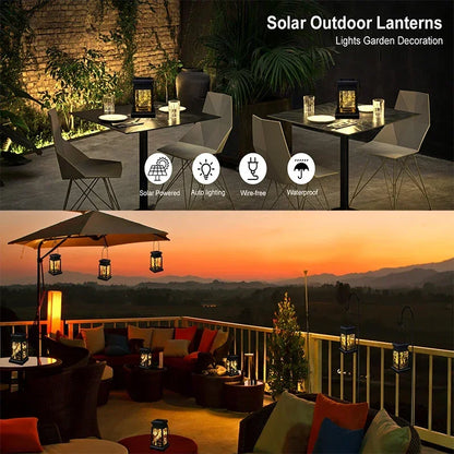 1~3 Pack Solar Lights Outdoor Hanging Lanterns  LED String Lamp