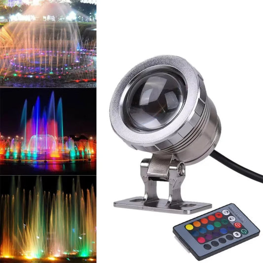 15W RGB LED Underwater Spotlight Bulbs Landscape Lamp