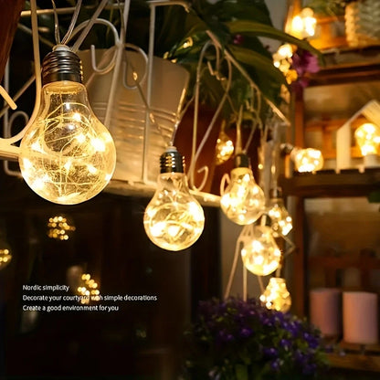 Solar Powered LED Copper Wire Hanging Lights