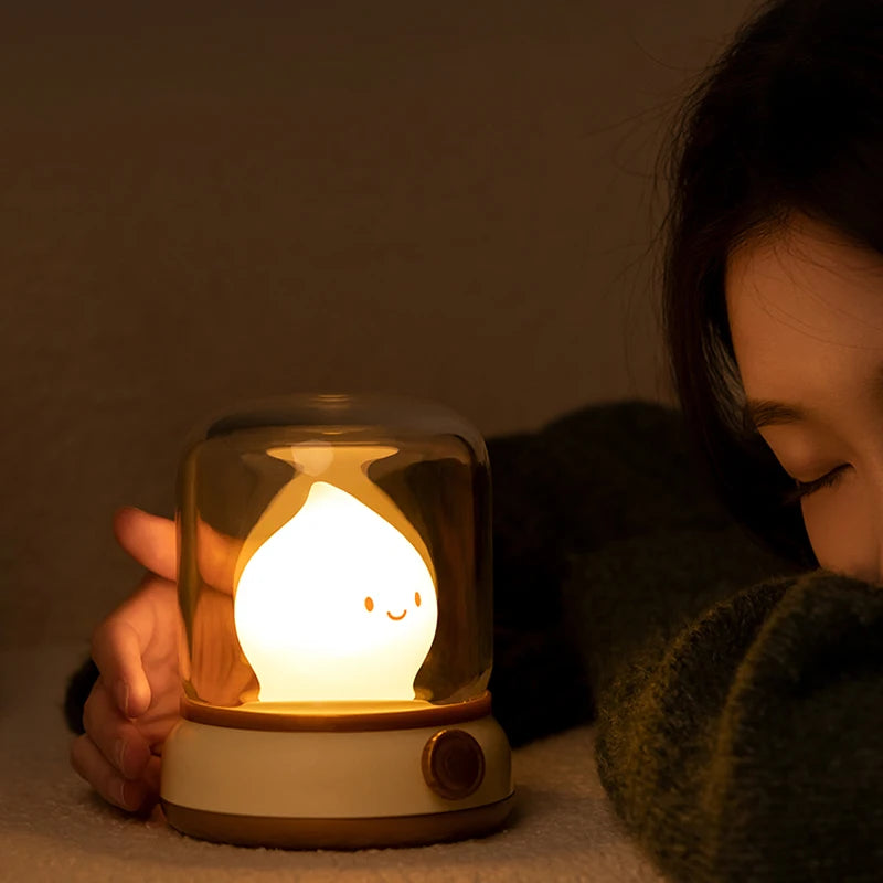 Mini Desktop LED Cute Night Lamp Creative USB Rechargeable