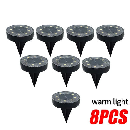 LED Outdoor Solar Power Ground Light IP68 Waterproof Lighting