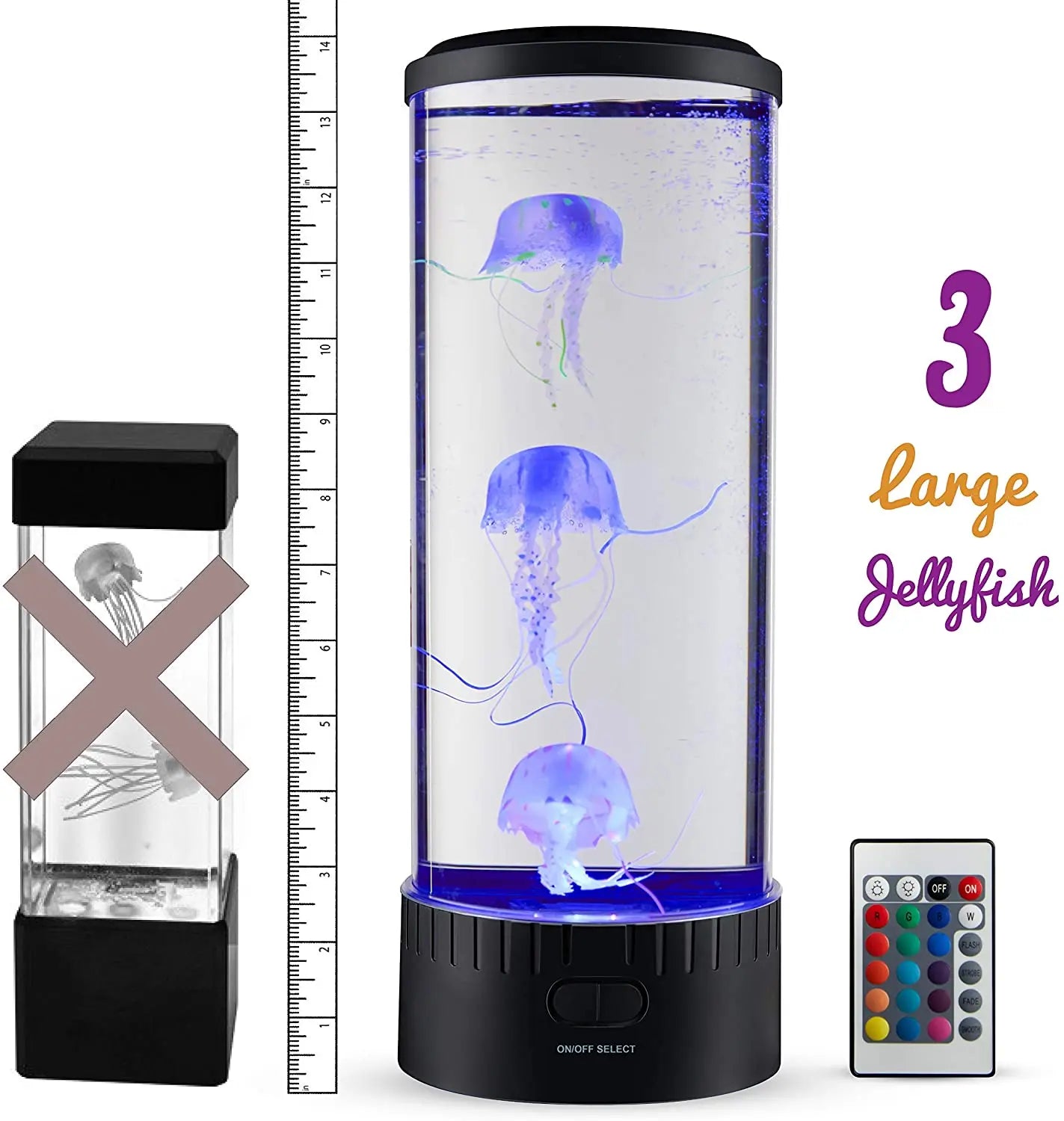 Jellyfish Lamp Color Changing Remote Control  Aquarium Tank