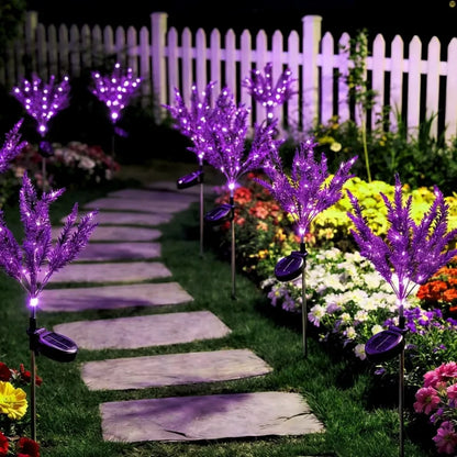 1PC Solar Lavender Flower Lights Purple LED Waterproof Decorative