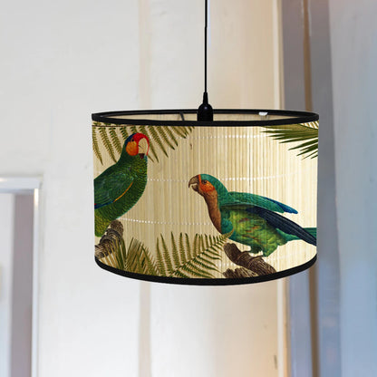 Retro Style Flower Printing Lampshade Japanese Style