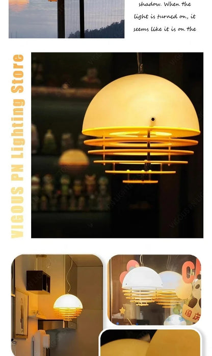 Nordic Danish Sunset Orange Restaurant Bar Pendant Lamp