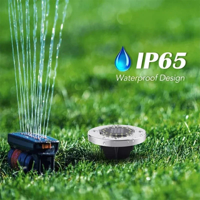 Solar Lights Outdoor 8/20LEDs Disk Underground Lamp Spotlight