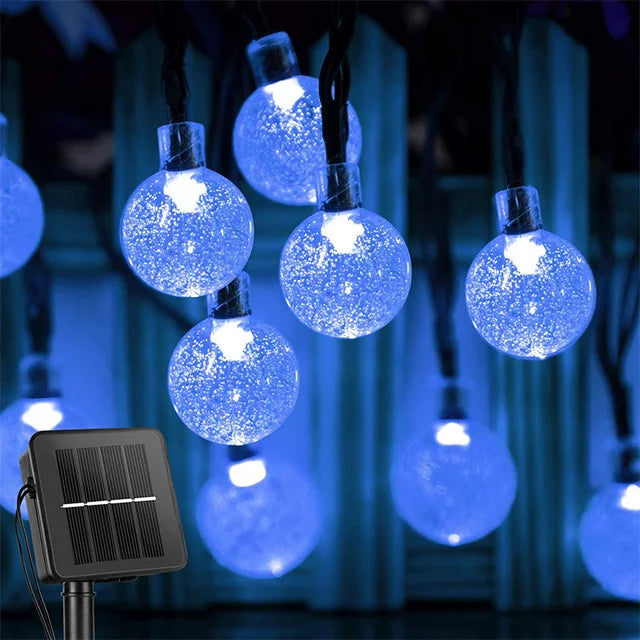 Solar String Lights Outdoor 200 Led Crystal Globe Lights