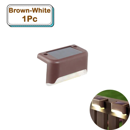 Outdoor Solar Step Lights Warm White LED Waterproof Stair Path Lighting