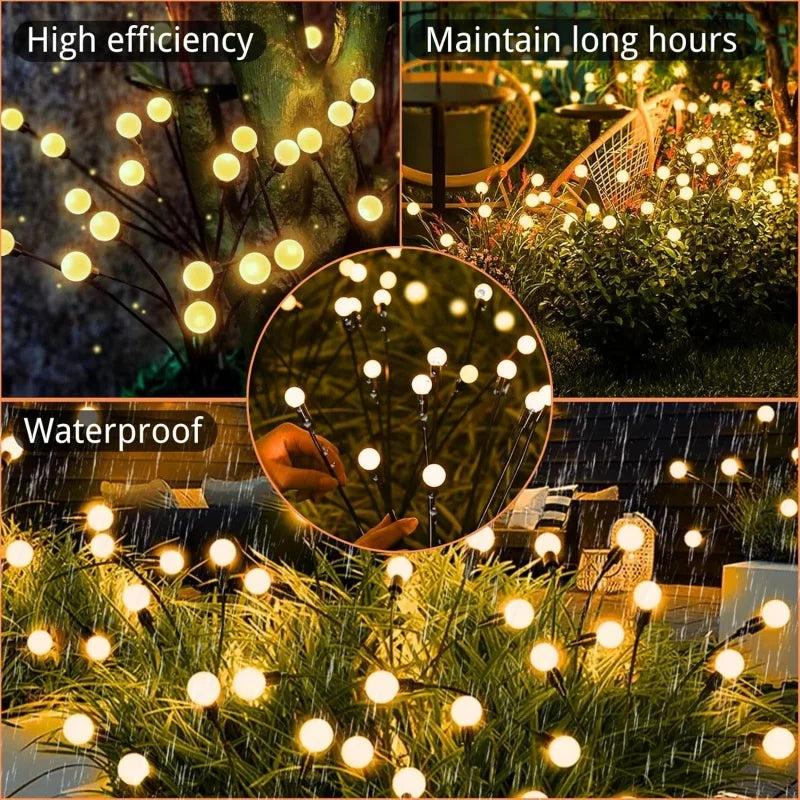 Outdoor RGB Color Lights LED Solar Garden Lamp Firefly Lights